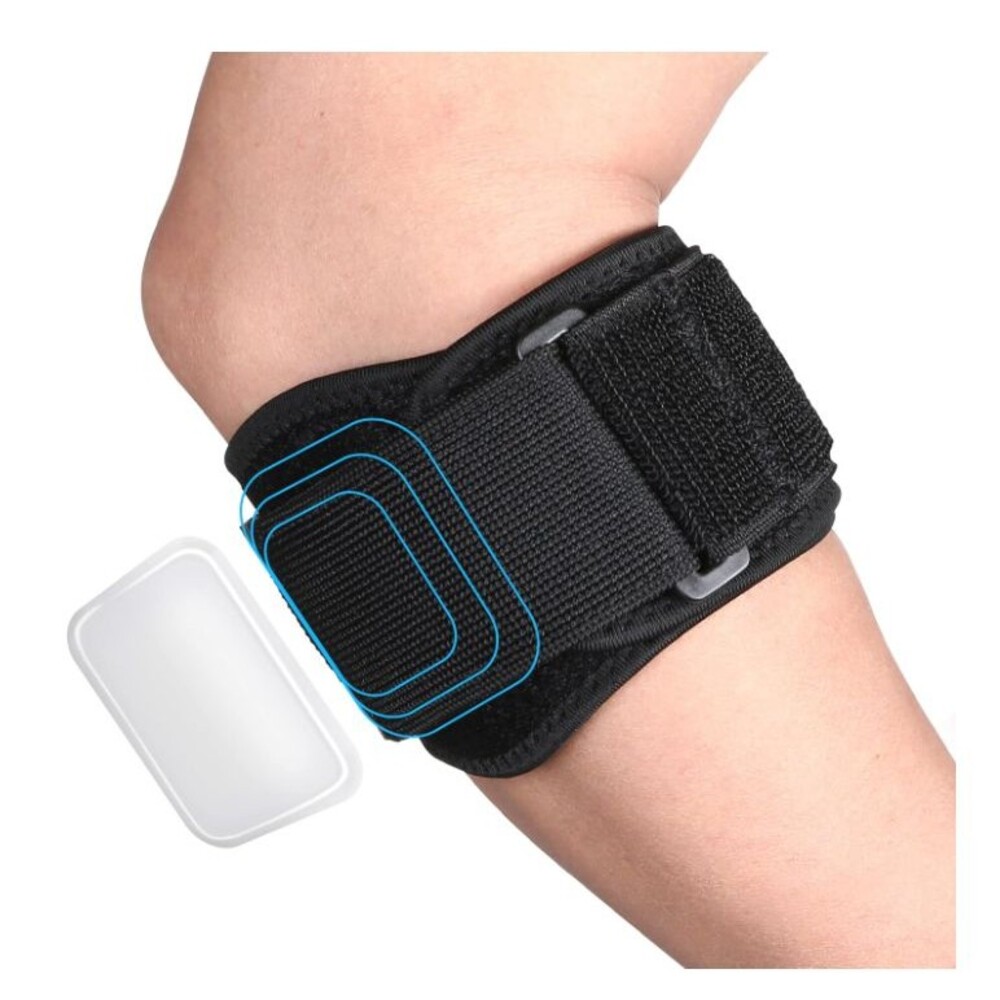 Tennis Elbow Brace Strap Forearm Support Band for Tendonitis Golfer Elbow Black